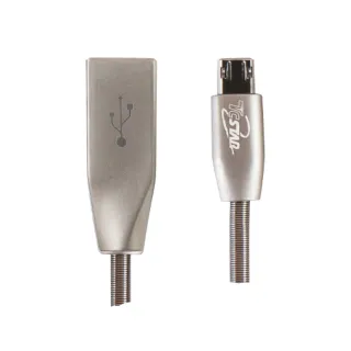 【TCSTAR】Micro USB 雙面插鋅合金高速充電傳輸線-灰 1M(TCW-D6100GR)