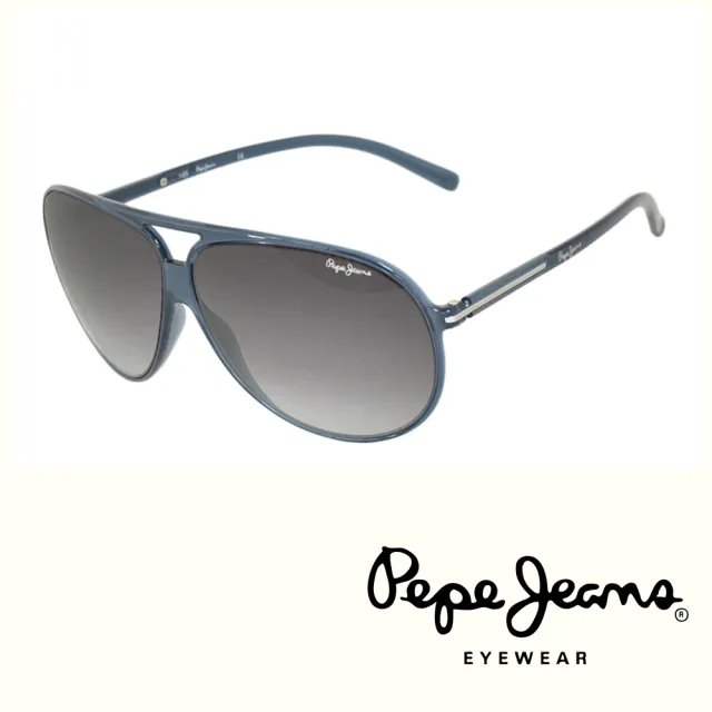 【Pepe Jeans】英倫時尚經典復古風格太陽眼鏡(PJ7109MC2  藍/黑)