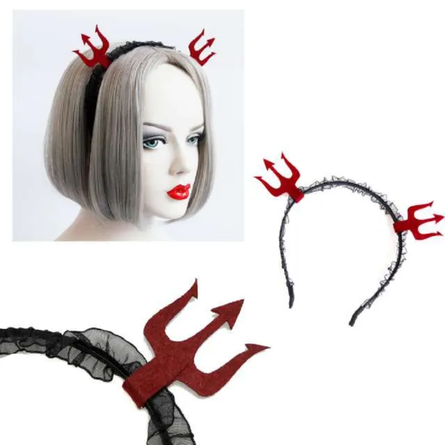 【摩達客】萬聖聖誕派對頭飾-紅黑小惡魔爪創意造型髮箍(變裝必備)