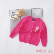 【BABY Ju 寶貝啾】糖果色星星純棉針織外套(桃紅色 / 淺紫色 / 粉色)
