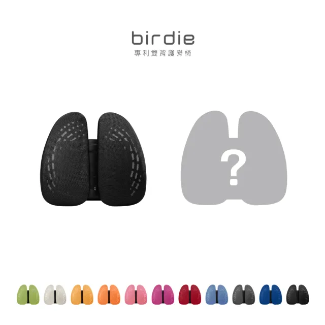 【Birdie】MIT台灣製 | 德國專利雙背護脊墊/辦公坐椅護腰墊/汽車靠墊(2入組)