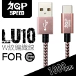 【AGPSPEED】USB-A to Type-C 1M W紋編織充電傳輸線