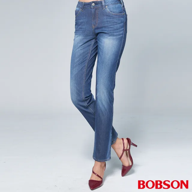 【BOBSON】女款1971日本黑標針織窄管褲(BSR013-WD)