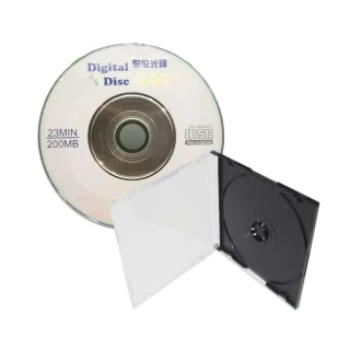 【數位光碟 8CM】CD-R 24X小光碟+8CM黑底CD殼/小光碟盒 /CD盒(500組)