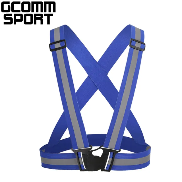 【GCOMM】多用途運動高反光安全背心 反光藍(反光安全背心)