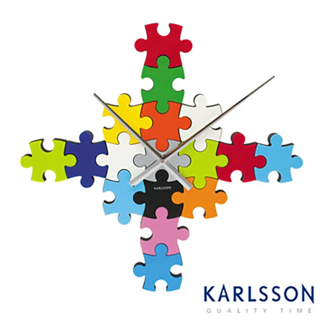 【歐洲名牌時鐘】KARLSSON-拼圖時鐘《歐型精品館》(簡約時尚造型/掛鐘/壁鐘)