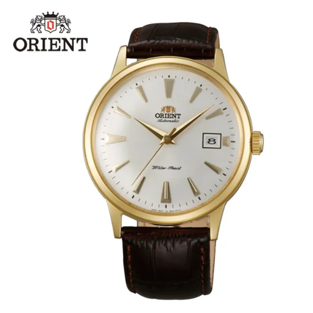【ORIENT 東方錶】DATEⅡ機械錶 皮帶款  金色- 40.5mm(FAC00003W)