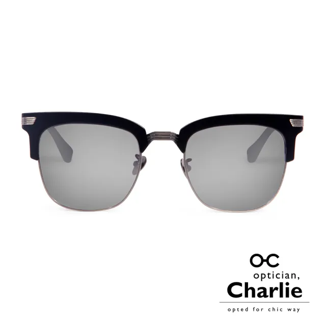 【Optician Charlie】韓國亞洲專利 LP系列太陽眼鏡(黑 + 水銀鏡面 LP BK1 -明星款)