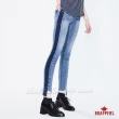 【BRAPPERS】女款 新美腳系列-外縫拼色搭配褲口剪裁窄管褲(藍)