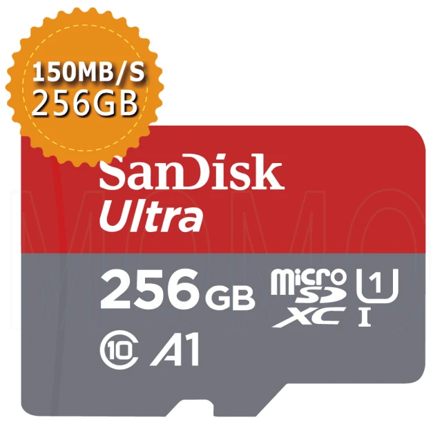【SanDisk 晟碟】Ultra 256GB microSDXC A1 記憶卡150MB/s(平行輸入)