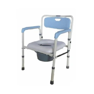 【建鵬 海夫】鐵製軟墊左右收合可調高低便盆椅(JP-273)