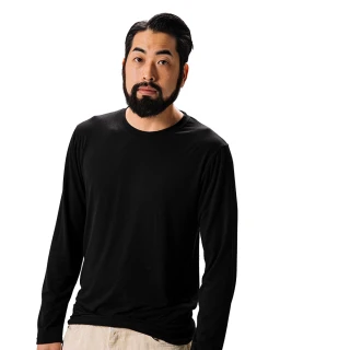 【男人幫】T7800＊高磅數 - 領口加厚長袖15色素面T恤 - 棉質 - 抗菌 - 台灣製(T7800)