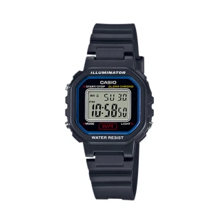 【CASIO 卡西歐】中性女錶 電子錶 橡膠錶帶 防水(LA-20WH-1C)