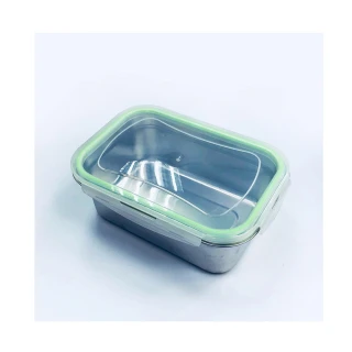 【佳工坊】304不鏽鋼真空密封防漏方形保鮮盒(2.8L)