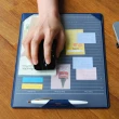 【COMET】韓版簡約分層計畫板滑鼠墊-藍(資料夾板 夾板 書桌墊 桌墊/EB-E13-2)