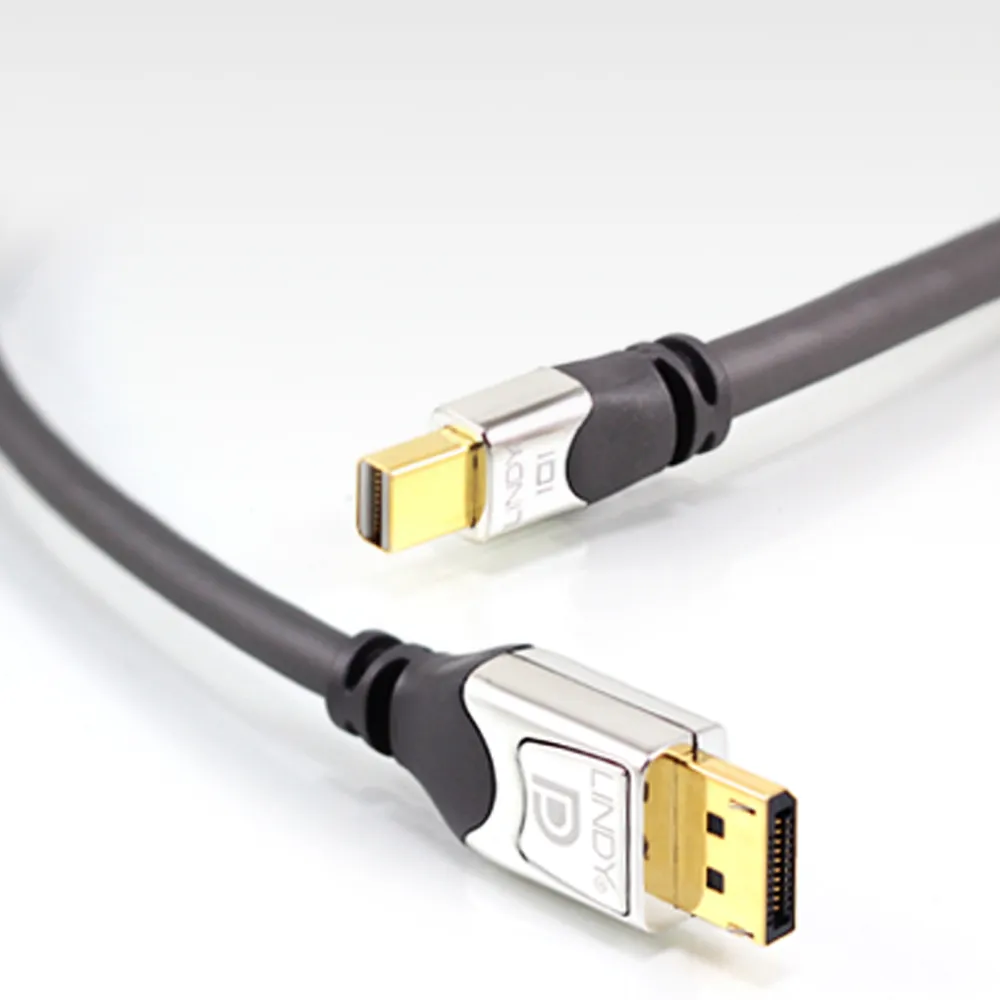 【LINDY 林帝】mini-DisplayPort公 對 DisplayPort公 1.3版 數位連接線 2m 41552