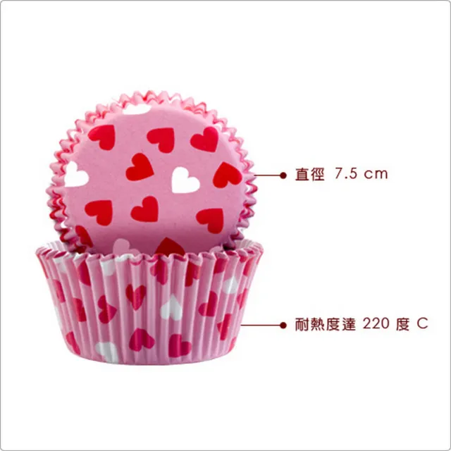 【IBILI】Sweet蛋糕紙模100入 愛心花蝶7.5cm(點心烤模)