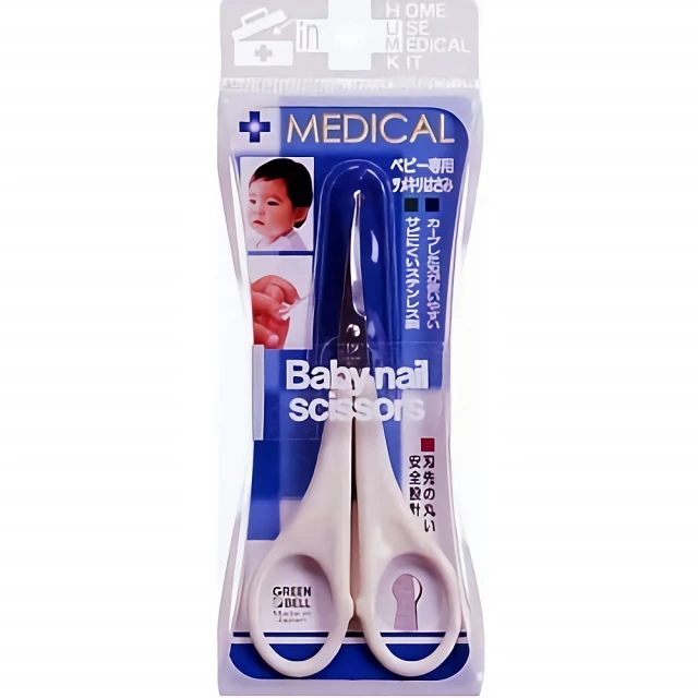【日本綠鐘 Medical+Baby】日本GB綠鐘Medical不銹鋼多用途安全嬰兒剪(NO-69)