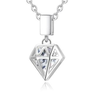 【GIUMKA】新年禮物．開運．鑽石造型．純銀項鍊