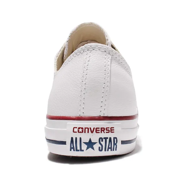 【CONVERSE】休閒鞋 Chuck All Star 男鞋 女鞋 情侶鞋 低筒 皮革 基本款 白 紅 132173C