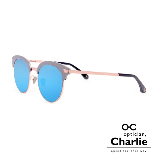 【Optician Charlie】韓國亞洲專利 RP系列太陽眼鏡(灰+水銀藍鏡面  RP GUN)