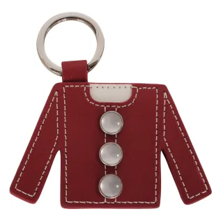 【agnes b.】衣服造型皮革鑰匙(紅)