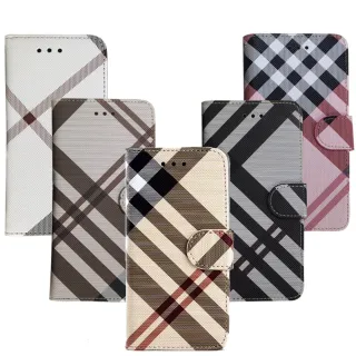 Apple iPhone X/Xs 英倫格紋氣質手機皮套(5色可選)