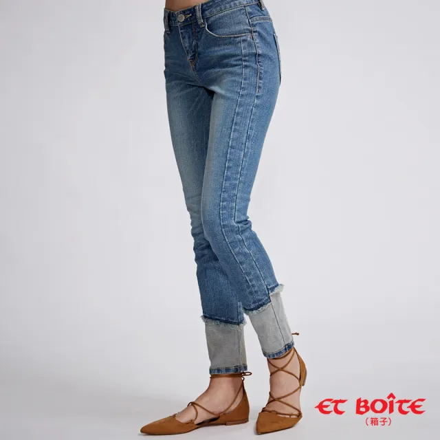 【BLUE WAY】23yrs 完美裝扮 - 褲口異色剪裁直筒褲 - ET BOiTE 箱子