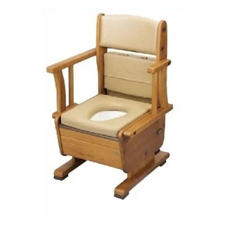 【海夫健康生活館】馬桶 木製移動廁所PT 暖座型 日本製(T0525)