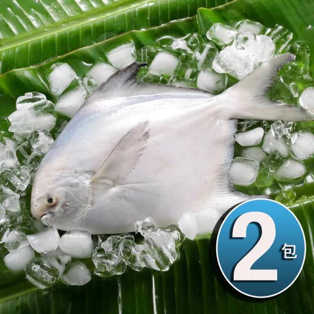 【華得水產】鮮嫩野生白鯧魚2件組(400-500G/尾)