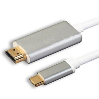 TYPE-C TO HDMI 4K高畫質影音轉接線(銀/支援手機電腦)