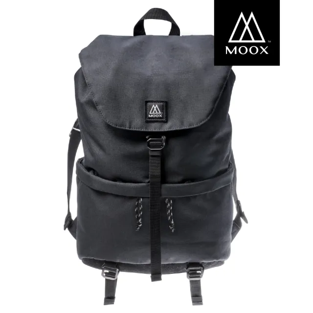 【MOOX 穆克斯】A6BB DELTA極簡防潑水後背包-雙層筆電包(深夜黑)