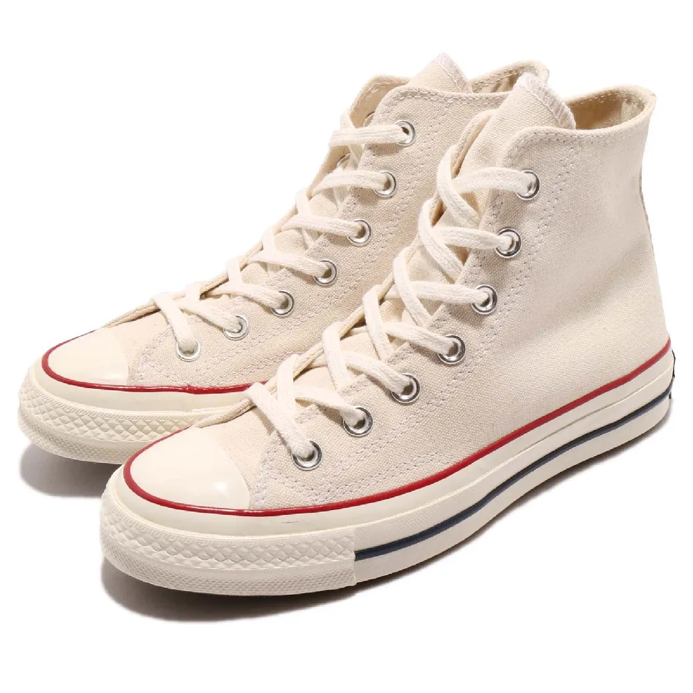 【CONVERSE】帆布鞋 All Star 70 高筒 休閒鞋 男鞋 女鞋 黑標三星 基本款 情侶鞋 穿搭 米白 白(162053C)