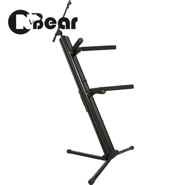 【CNBear】K-722-1B 雙層鍵盤琴架加裝麥克風架(台灣品牌 台灣製造)