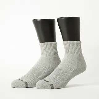 【Footer除臭襪】單色逆氣流運動氣墊襪-男款-全厚底(T11L-淺灰)