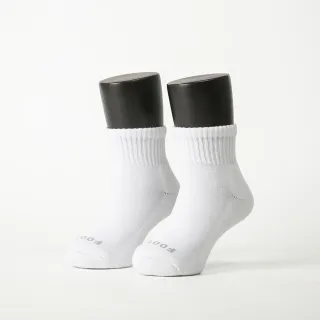 【FOOTER除臭襪】單色運動氣墊襪-童款-全厚底(ZH186-白)