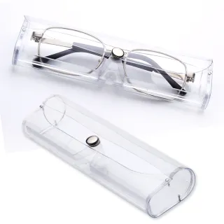 【kiret】軟式 透明眼鏡盒2入-附贈超細纖維 眼鏡布2入(果凍眼鏡盒 透明眼鏡盒 眼鏡收納盒)