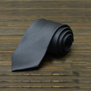 【拉福】領帶8cm寬版領帶拉鍊領帶(深灰)