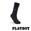 【PLAYBOY】簡約絲光紳士襪-丈青(紳士襪/男襪/長襪)
