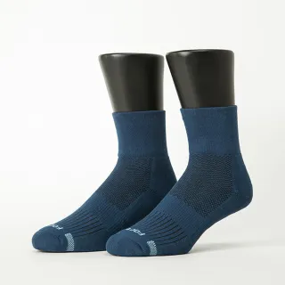 【Footer除臭襪】寬口逆氣流運動氣墊襪-男款-全厚底(T12-藍)