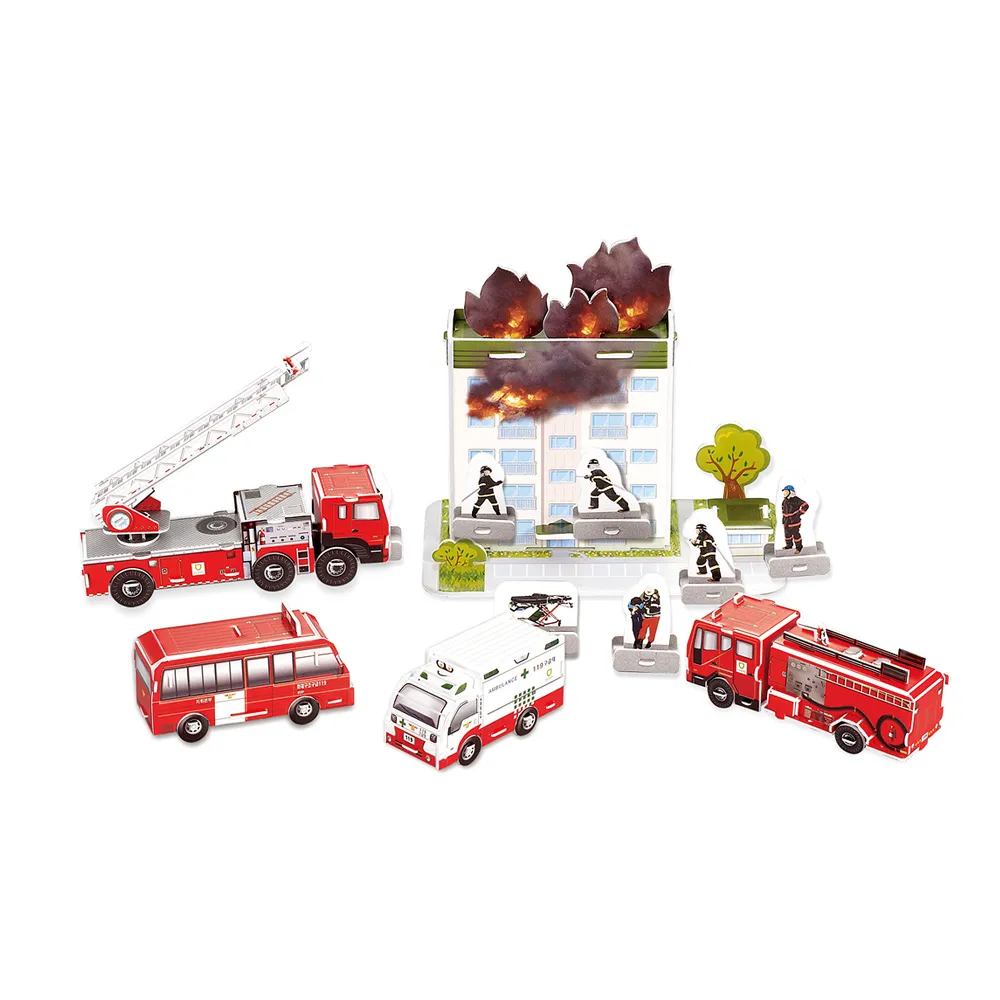 【FUN PUZZLE】3D立體拼圖-消防車系列(DIY手作/益智玩具)