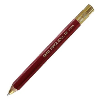 【OHTO】BP-680E-EN 原木鉛筆造型按鍵式原子筆(1.0-紅棕)