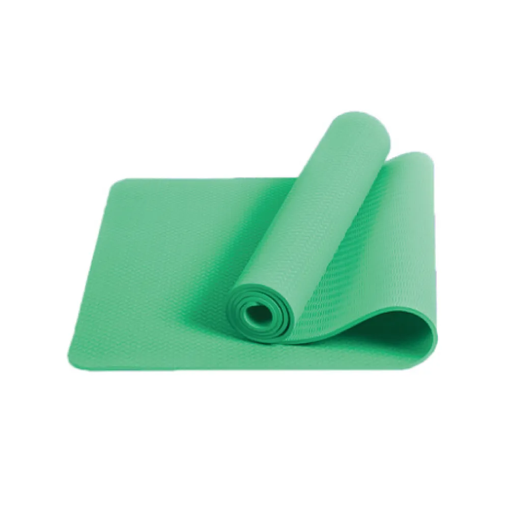 【生活良品】頂級TPE加厚彈性防滑環保瑜珈墊-薄荷綠色(超划算!送網包背袋+捆繩!)