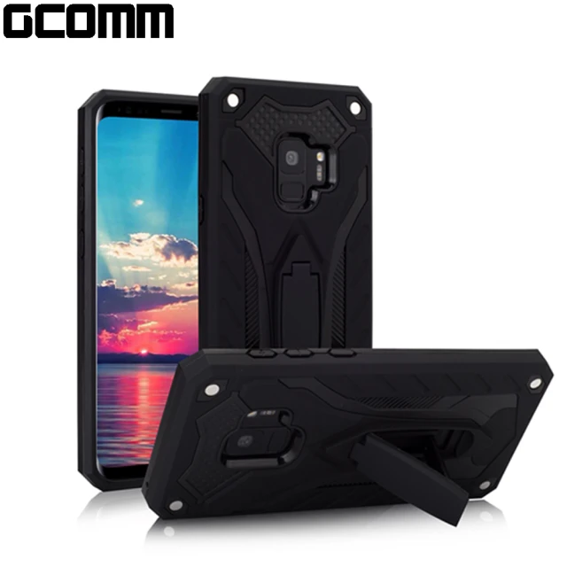 【GCOMM】Galaxy A8+ Solid Armour 防摔盔甲保護殼 黑盔甲(GCOMM Galaxy A8+)