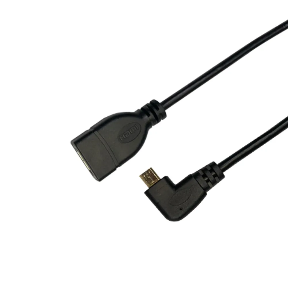 MAX+ Micro HDMI公 to HDMI母L型高清影音延長線(左彎)