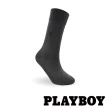 【PLAYBOY】簡約絲光紳士襪-鐵灰(紳士襪/男襪/長襪)