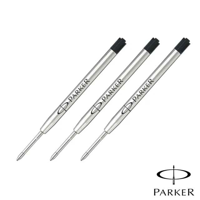 【PARKER】原廠 原子筆筆芯 黑 F尖(3入)