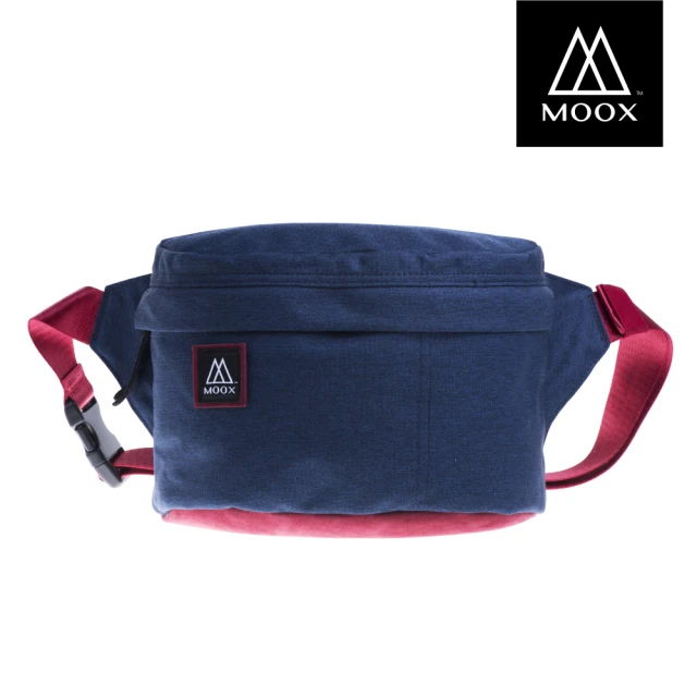 【MOOX 穆克斯】A5BR 極簡時尚單肩斜背包/腰包(海軍藍)