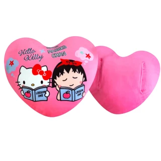 【Hello Kitty x 小丸子】超可愛聯名款 心型 午安枕 暖手枕 抱枕 靠枕 多用途(三麗鷗正版授權)