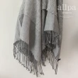 【Allpa】祕魯手工製珍稀羊駝披肩 大尺寸圍巾(布魯灰)